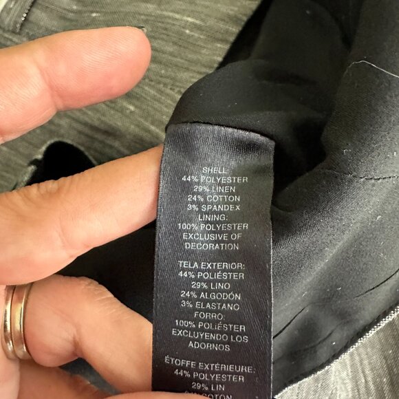 2/$30 White House Black Market Structured Blazer with Piping Gray 6 #A0732 - Picture 7 of 8